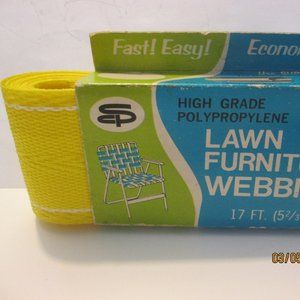 Vintage YELLOW Lawn Furniture Webbing 4 pkgs (BK)